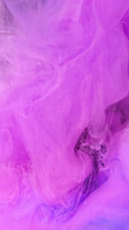 Pink and Purple Ink Swirling in Abstract Motion