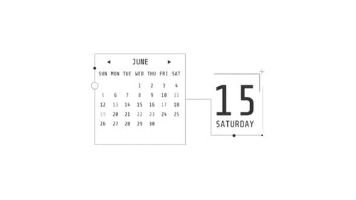 Animated HUD Month Calendar on the Alpha Channel