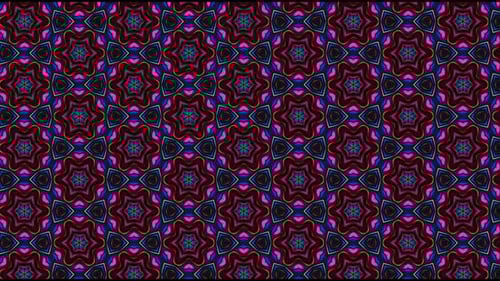Dynamic Abstract Geometric Kaleidoscope Pattern Loop