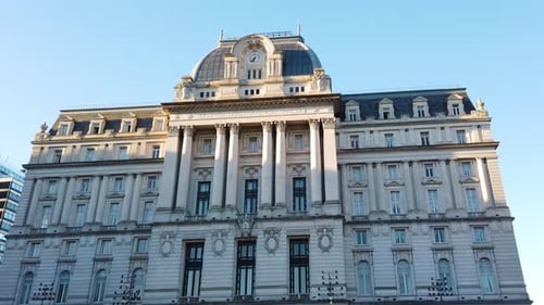 Panoramic of Sarmiento Cultural Center ex Kirchner in Buenos Aires City Skyline