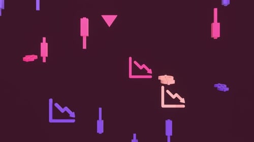 Animated Stock Market Down, Economic Recession, Stock Market Crash And Panic Concepts.