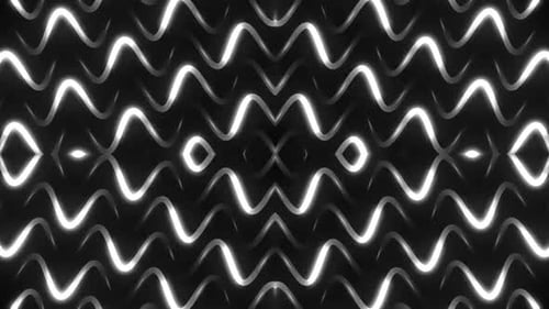 Dynamisch leuchtende Neonwellen pulsieren durch einen futuristischen dunklen Hintergrund