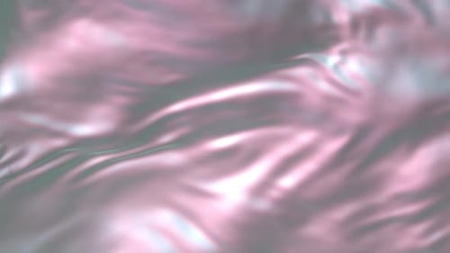 Shimmering Iridescent Wavy Fabric Background Animation
