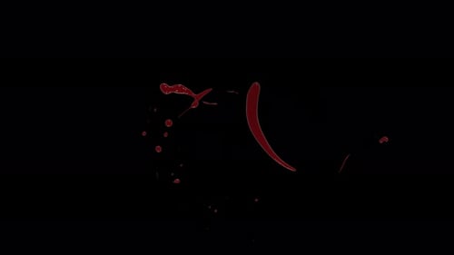 Red Liquid Splash Element with Fluid Animation