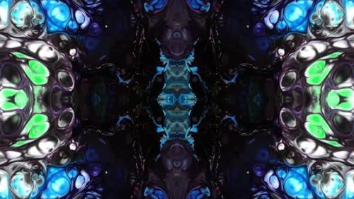 Vibrant Fluid Abstract Kaleidoscope Motion Background