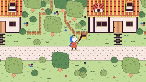 Little explorer with blade line cartoon animation