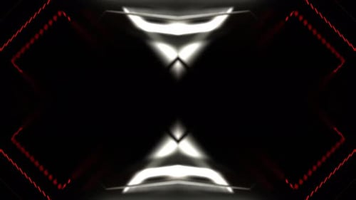 Luz eléctrica de neón blanca y roja y señales parpadeantes de fondo Vj Loop en 4K