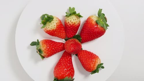 Ripe strawberries on a white background. Strawberries close up. Red strawberry.