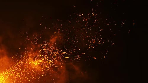 Fire Sparks Particle Background