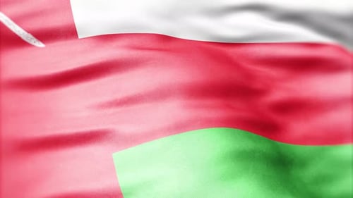 Realistic Waving Oman Flag Animation