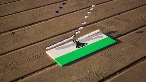 Drapeau du Lesotho - Ralenti