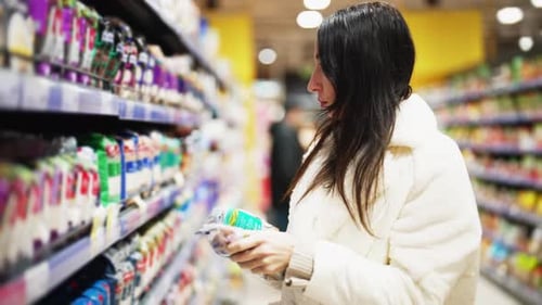 Wide Range in Supermarket When Shopping