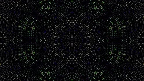 3D Animated digital abstract. Colorful curved and circular lines on black background, seamless loop