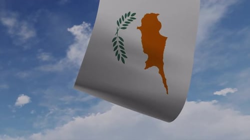 Drone Pulling Cyprus Flag