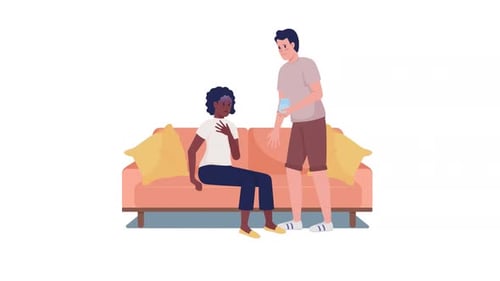 Animated Supportive Friendship