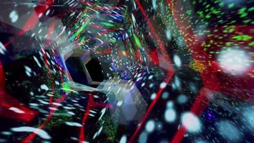 Renderización digital de fondo abstracto de túnel con purpurina