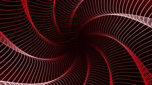 Abstract Red Swirling Lines Loop Background Tunnel Animation