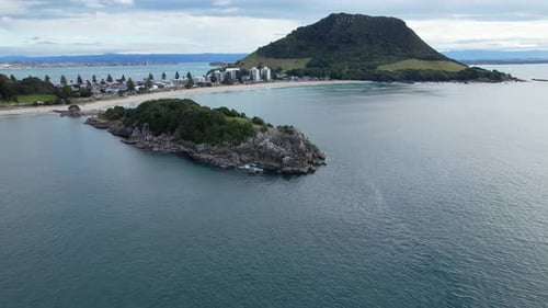 Île de Moturiki, Mont Maunganui, Nouvelle-Zélande - Vue aérienne par Drone