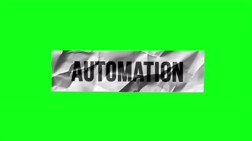 Automation Paper Style Headline Title Green Screen 4K