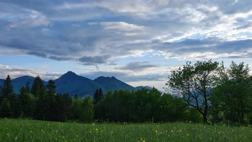 Enjoy a Serene View of Mountains in a Picturesque Landscape Surrounded By Greenery