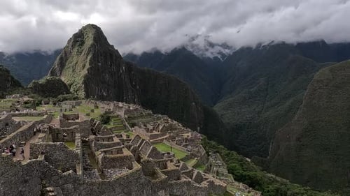 Majestic Machu Picchu Ruins in Green Mountain Landscape