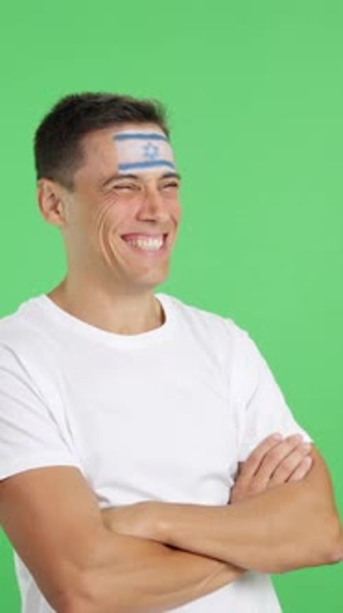 Smiling Man on Green Screen Studio