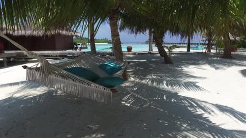 Tropical Hammock on White Sand Beach Paradise