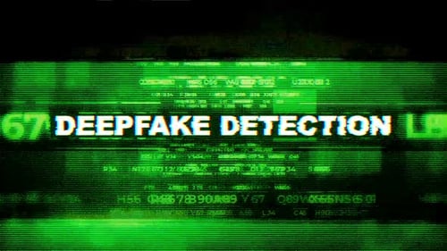 Deepfake Detection Glitch Digital Text Animation