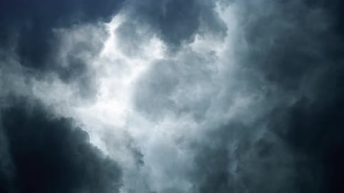 4K Thunderstorm With Many Lightning