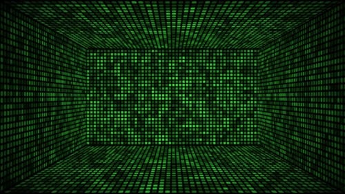 Room with Flashing Square Light