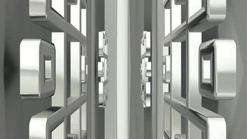 Modern Metallic Geometric Squares and Diamonds Tunnel Animation