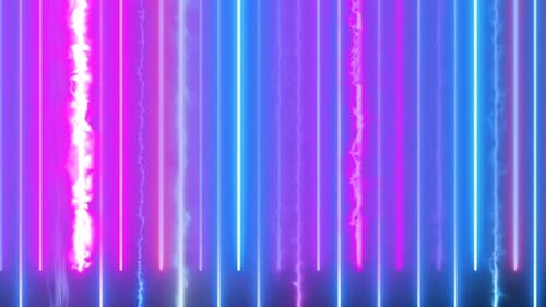 Abstract Neon Vertical Lines with Glowing Energy Background