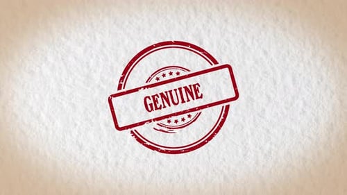 Grunge Genuine Stamp Stamping Animation