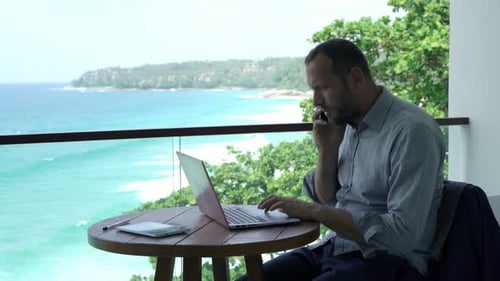 Young Executive Mobile Business Conversation