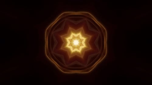 Abstract Gold Star Geometric Light Burst Animation