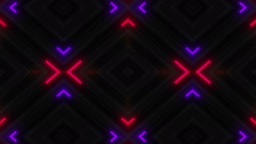 4 K Colored Neon Pattern Loop 16