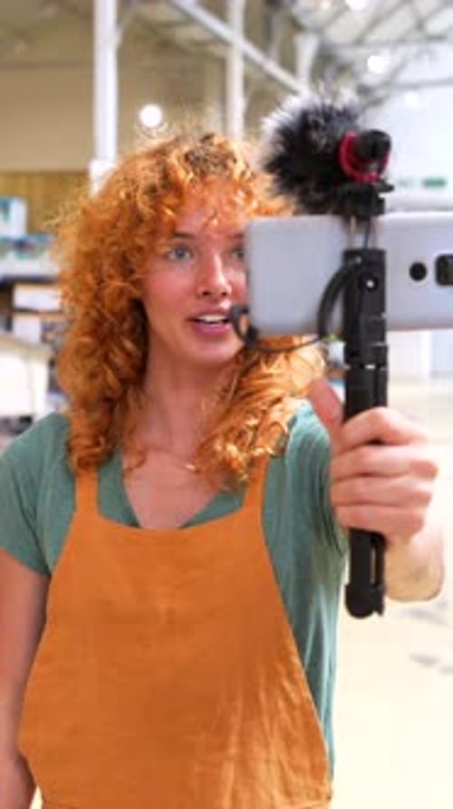 Influencer creating engaging content for social media followers