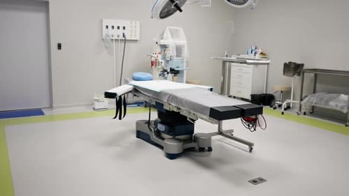 in a Modern Clinic in a Bright Spacious and Clean Plastic Surgery Operating Room the Necessary