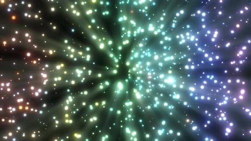 Dynamic Light Rays and Glowing Particles Burst Animation