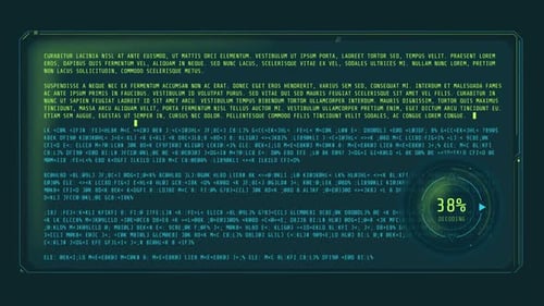 Une fenêtre pour décoder un large éventail de texte avec un chargeur de pourcentage