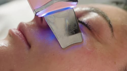 Macro Shot of Cosmetic Facial Treatment