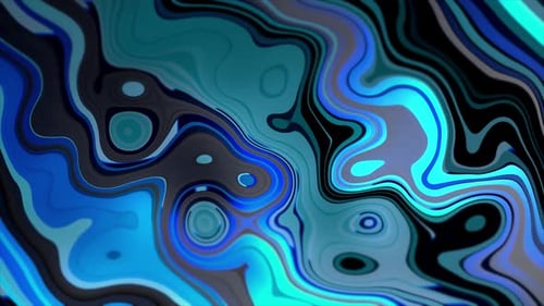 Animated Abstract Fluid Blue And Green Liquid Background
