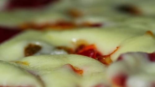 Close-up Melted Cheddar Cheese