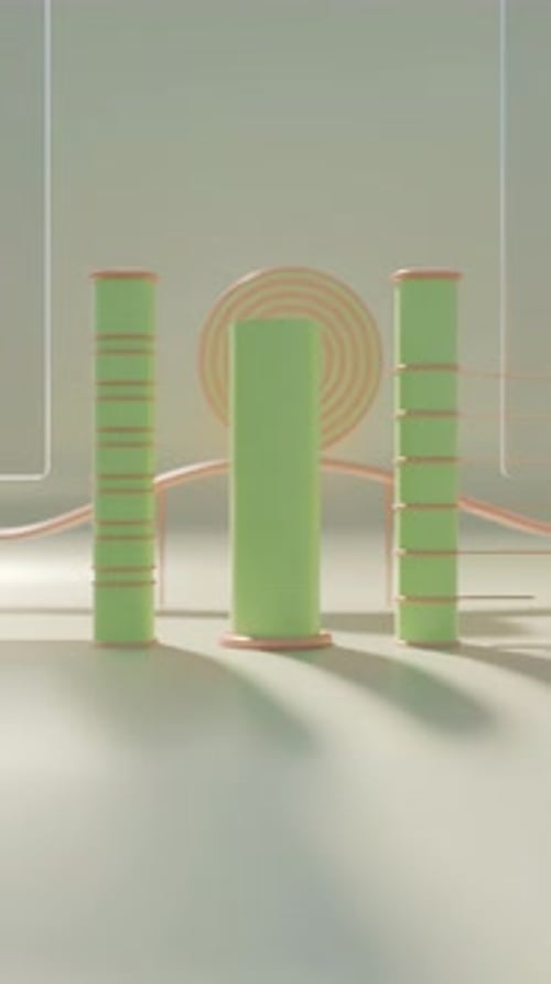 Slice 3D Loop Shapes Animation