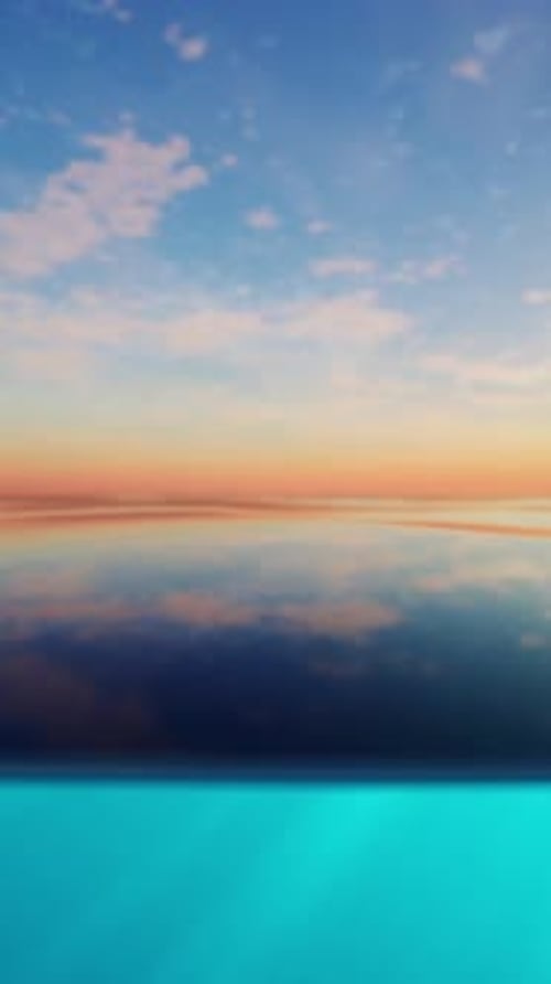 The Sun is Setting Over the Water in the Ocean