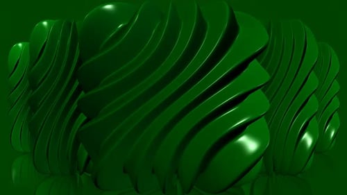 Grüner Hintergrund mit Plasmawürfeln, einzigartiges Design, Exklusiv, Reflexion, 3D-Rendering