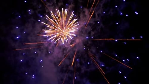 Fireworks Celebration in the Sky Slow Motion