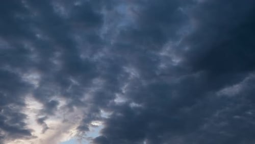 Dark Clouds Moving Across an Overcast Sky