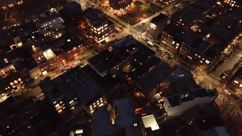 Aerial view of Brooklyn streets