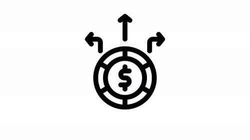 investment line icon animation